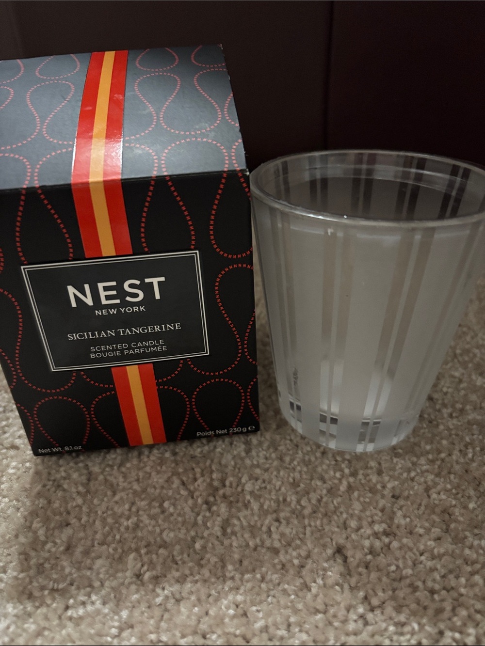 EMPTY glass Nest Fragrances candle jar